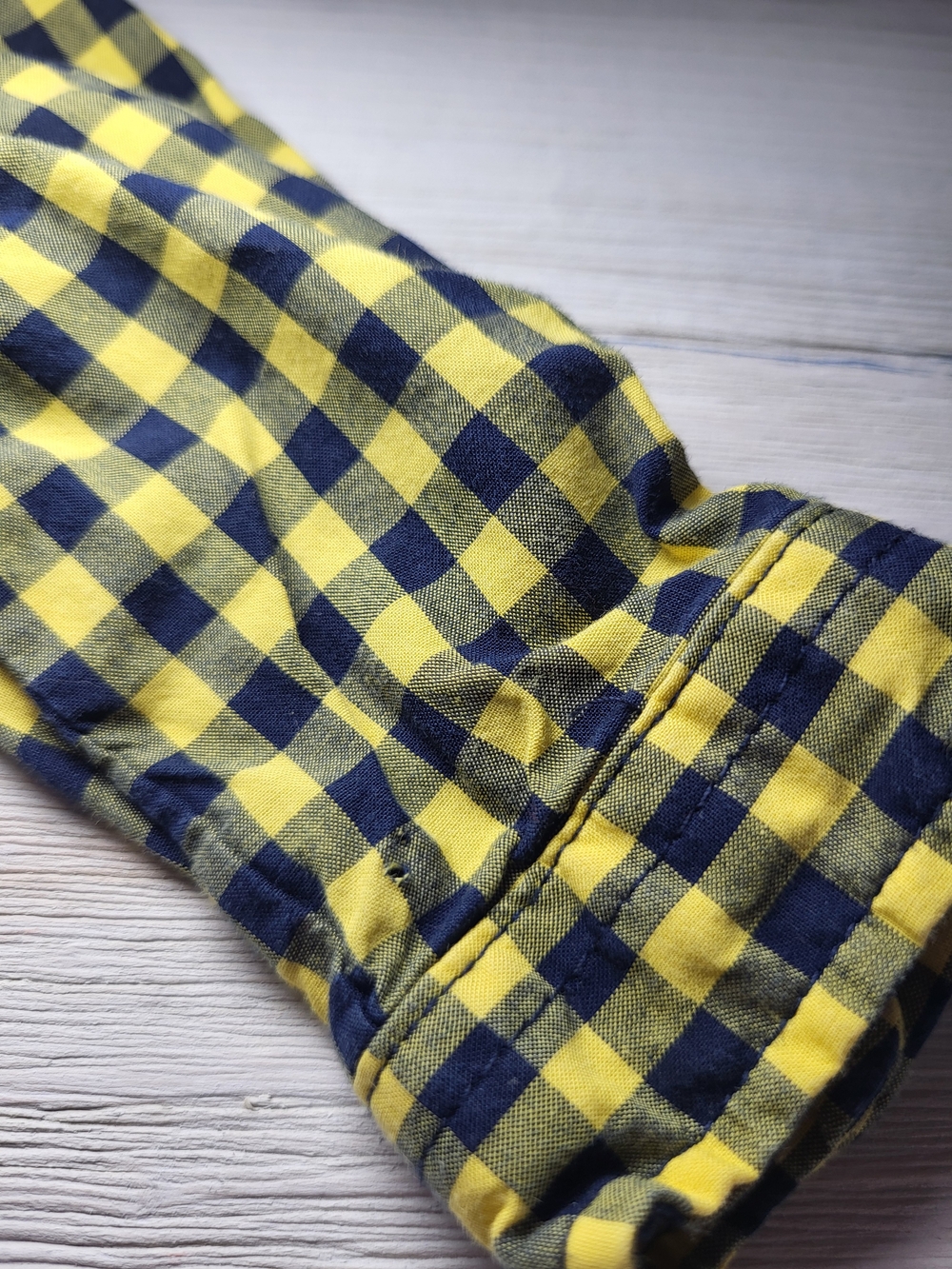 Ralph Lauren Baby Outfit Yellow Navy Gingham Collared Cotton One-Piece Preppy. - Picture 8 of 8